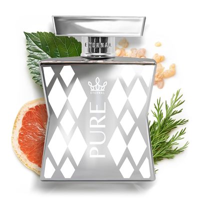 Eternal Pure EDP Inspired by Bleu de Cha.nel EDP, 3.4 oz (100ml) Long-lasting, Vegan, Clean Ingredients, Cologne Spray, 2000 sprays per bottle