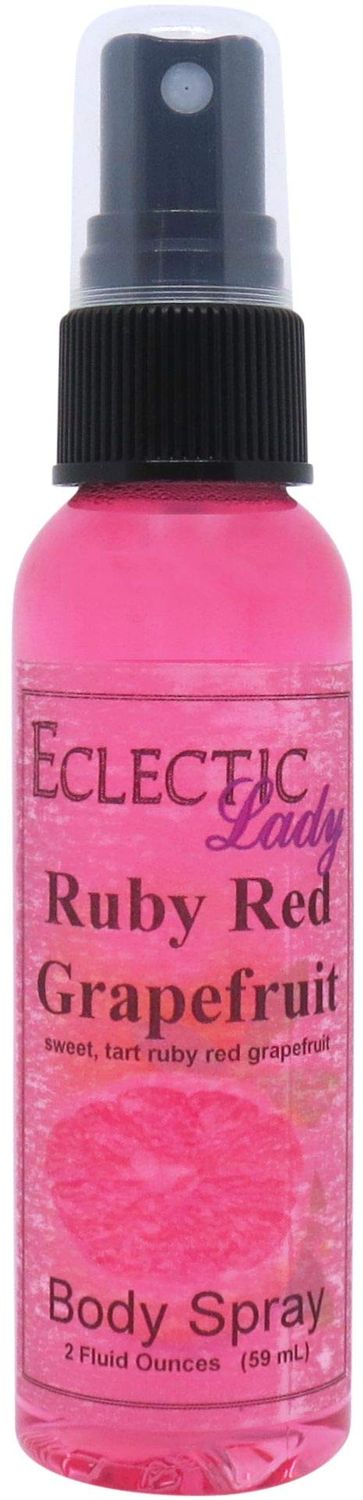 Eclectic Lady Ruby Red Grapefruit Body Spray, 2 ounces, Body Mist for Women with Clean, Light &amp; Gentle Fragrance, Cologne with Soft, Subtle Aroma For Daily Use
