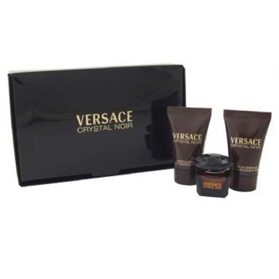 Versace Crystal Noir Perfume for Women Mini EDT 3 Piece Gift Set