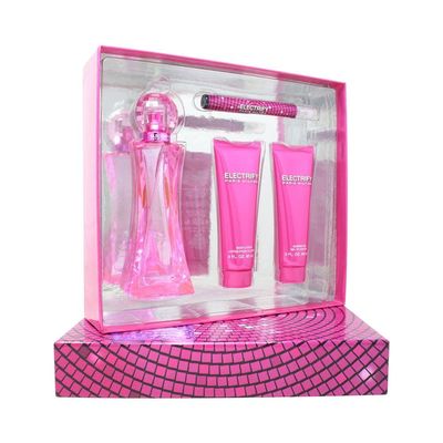 Paris Hilton Electrify Womens Eau De Parfum 3.4 oz, 4 Piece Set