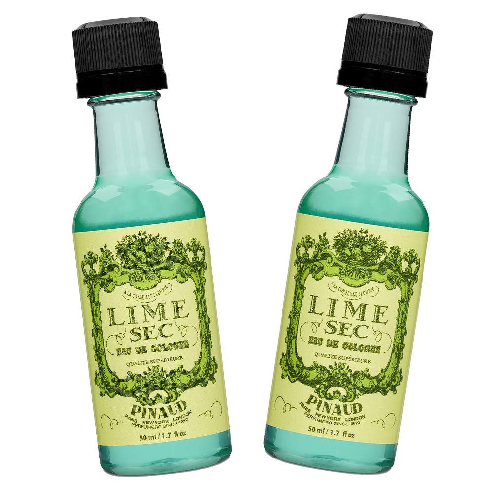 Clubman Pinaud Lime Sec Eau De Cologne - Fresh Citrus Scent, Invigorating After Shave Cologne for Men, 1.7 oz, 2 Pack