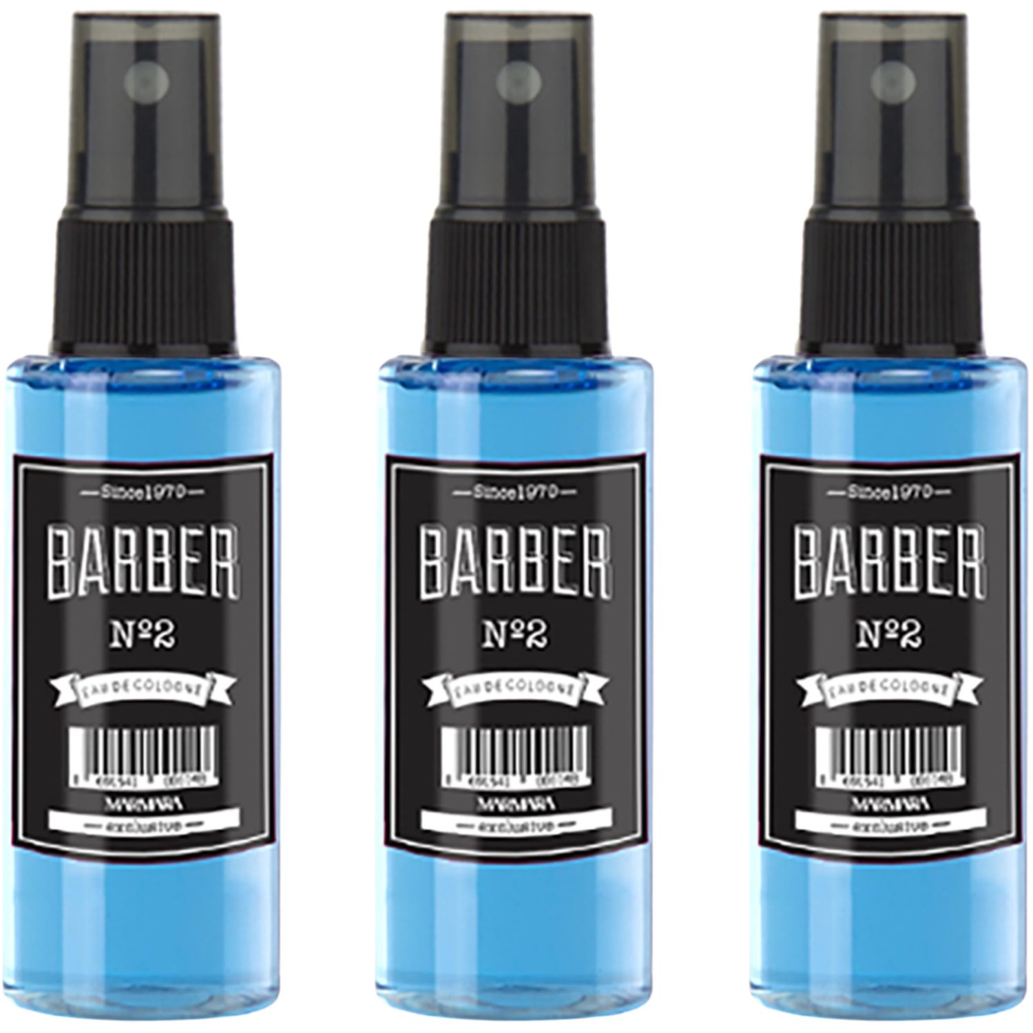 Marmara Barber Cologne - Best Choice of Barbers and Traditional Shaving Fans No:2 Series (50ml x 3 Bottles)