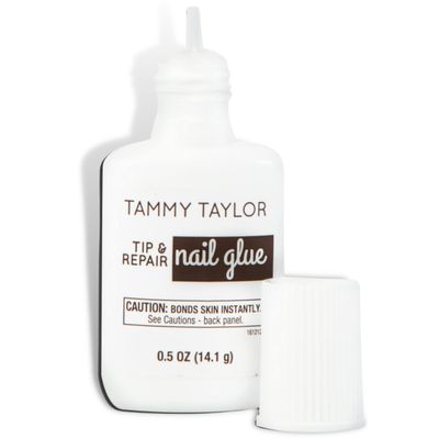 Tammy Taylor Tip and Nail Repair Glue | Dry Clear Gel Nail Glue for Press on Nails, Acrylic Nail Tips &amp; Natural Breaks | Cure Under UV/LED | Solid Nail Adhesive Gel Glue for Nails and Extensions