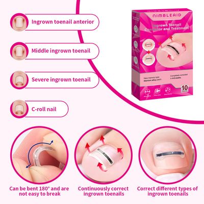 Titanium Alloy Ingrown Toenail Treatment & Corrector Kit - 3 Sizes Corrector for Men & Women Various Nail Sizes & Foot Types,Ingrown Toenail Removal Tool