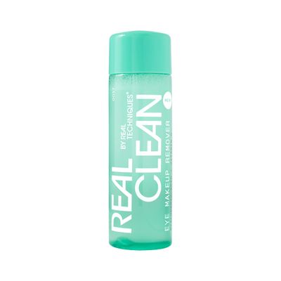 Real Techniques Real Clean In-The-Clear Eye Makeup Remover, Gentle Liquid Makeup Remover, Skin Repair Ingredients, Hyaluronic Acid &amp; Vitamin C, Vegan &amp; Cruelty-Free, 4 fl.oz./110 mL Bottle