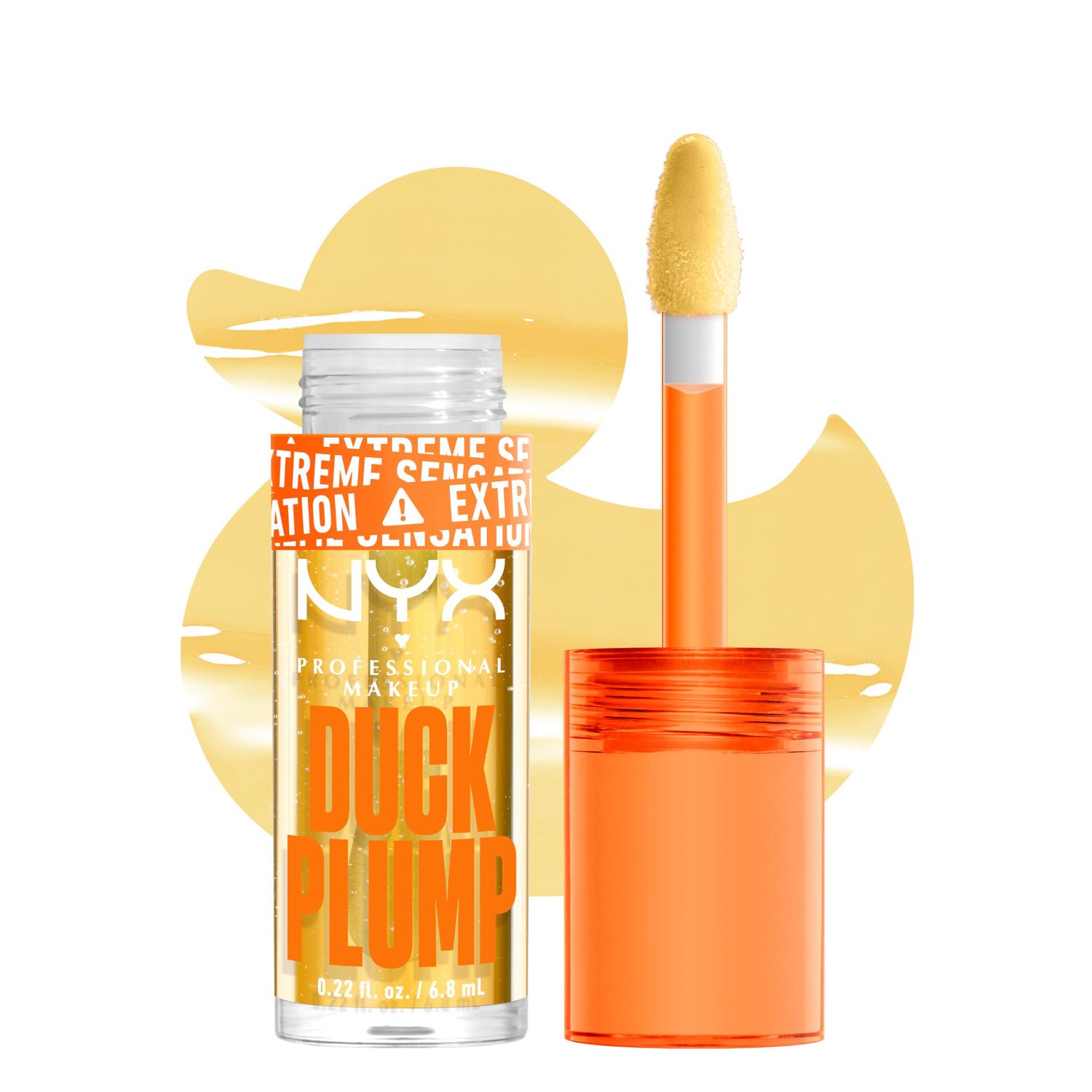 NYX PROFESSIONAL MAKEUP Duck Plump High Pigment Lip Gloss, Lip Plumper Gloss with Spicy Ginger - Clearly Spicy