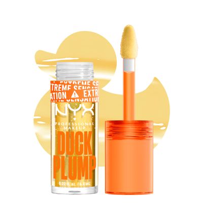 NYX PROFESSIONAL MAKEUP Duck Plump High Pigment Lip Gloss, Lip Plumper Gloss with Spicy Ginger - Clearly Spicy