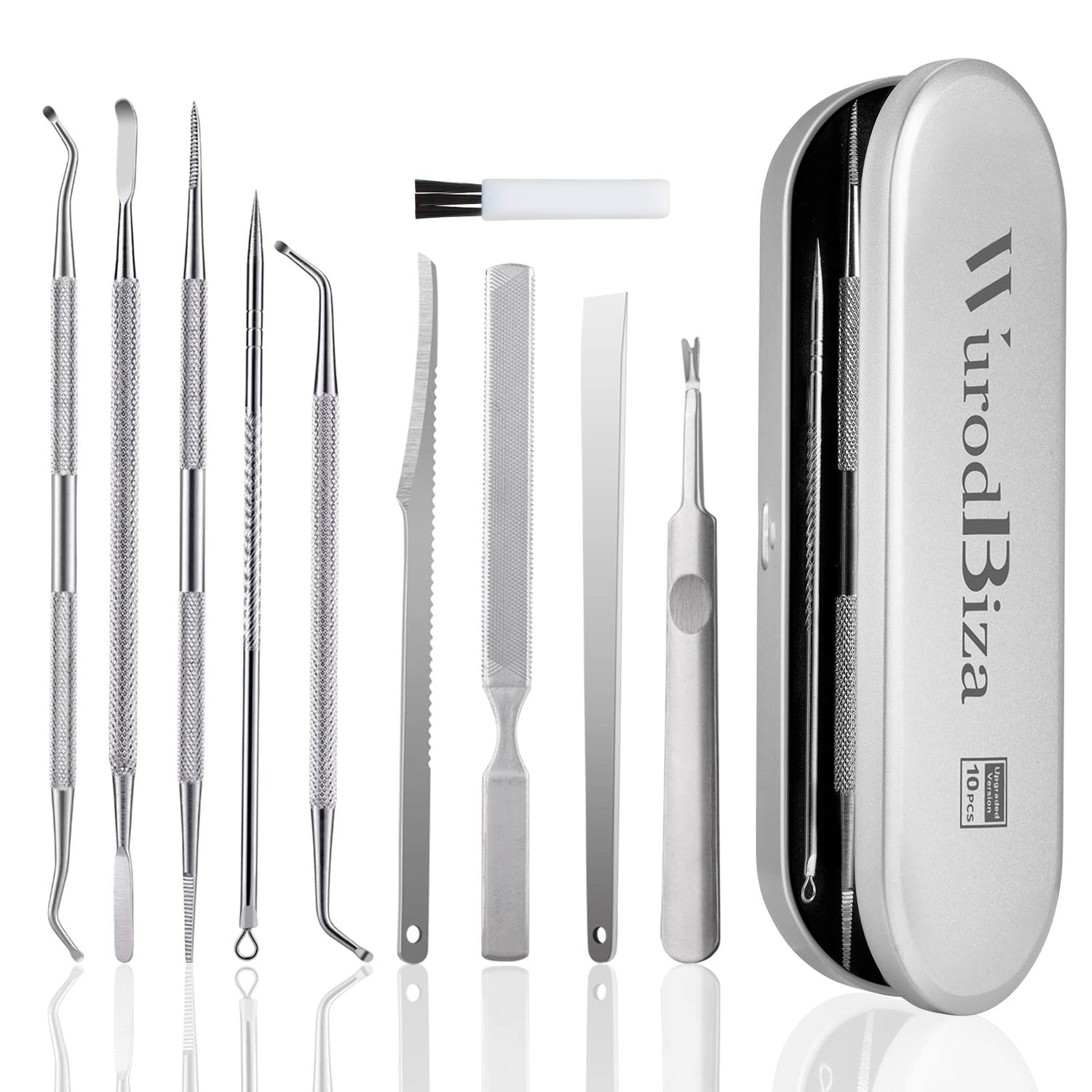 10PCS Ingrown Toenail Removal Kit, Surgical Stainless Steel Nail Tools for Manicure Professional Quality Ingrown Pedicure Tools Set with File and Lifters Manicure Care Solution
