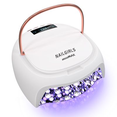 NAILGIRLS UV Nail Lamp, Cordless Nail Lamp 80W Rechargeable Nail Dryer Gel Polish Light, Intelligent Auto Sensor LCD Display UV Light with 4 Timer Setting, Fast Dry Curing Lamp for Professional Salon