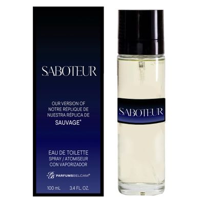 PB ParfumsBelcam Saboteur Eau de Toilette Spray, Masculine Fragrance with Black Pepper and Bergamot, 3.4 Fl. Oz.