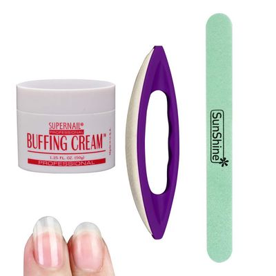 Joligel Manicure Polishing Kit, Buffing Cream Leather Buffer Polisher, Nail Care Tools Set for Professional Manicure Pedicure Salon