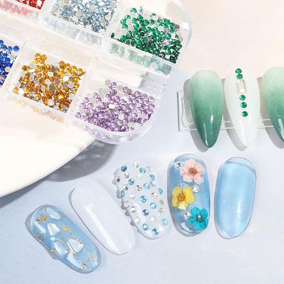 3000pcs 3D Flatback Rhinestones 2mm Mini Charms for Nail Design - Colorful Resin Diamonds Gems Jewels Kit for Nail Art and Crafting