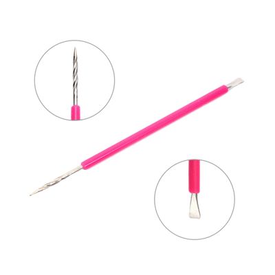 ISIS CUTELARIA Pusher and Stick Stainless Steel with Pink Silicone Cover (ISIS017)