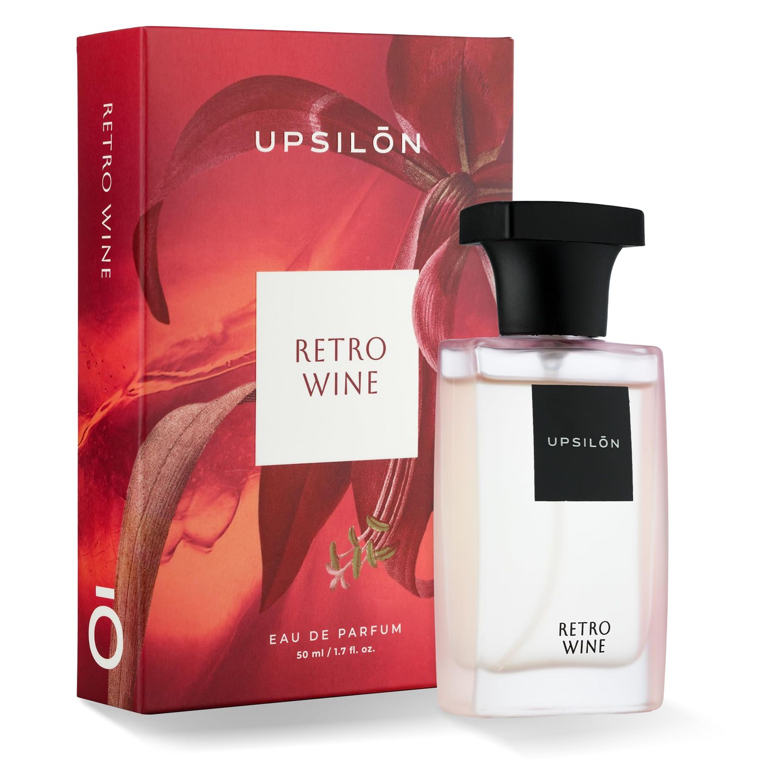 UPSILON Retro Wine Eau De Parfum | EDP Premium Long Lasting Luxury Perfume for Women | Ladies Travel Friendly Fragrance Spray Scent | Gift for Women | 50ml - Pack of 1