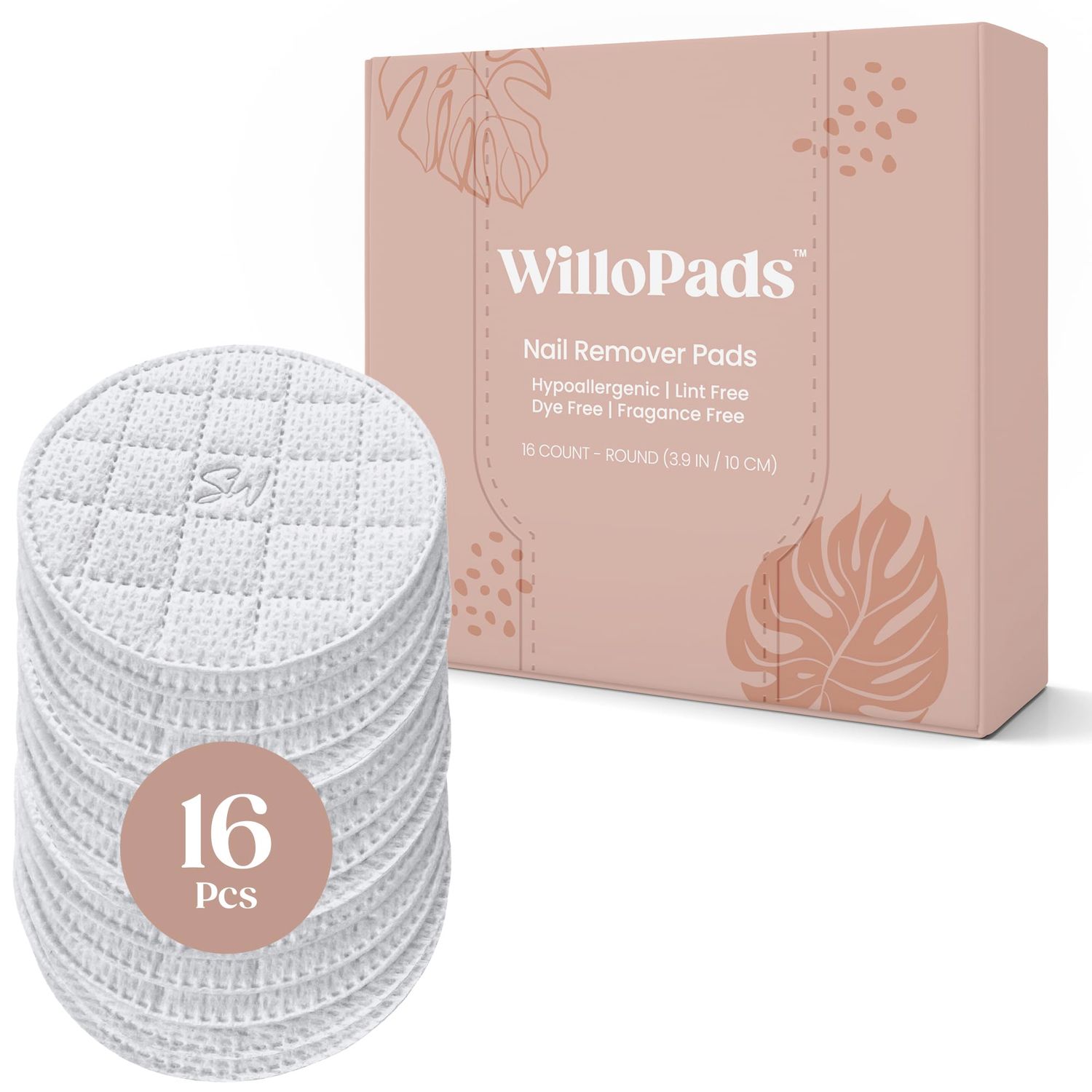 UPDATED Willopad Refills for Willowash Acrylic Nail Remover - 16 Count - Round - Willopads