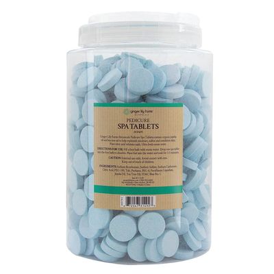 Ginger Lily Farms Botanicals Pedicure Spa Tablets, Natural &amp; Organic, Replenishes Moisture, Softens &amp; Conditions Skin, Ocean Scent, 105 Ounces, 500-Count