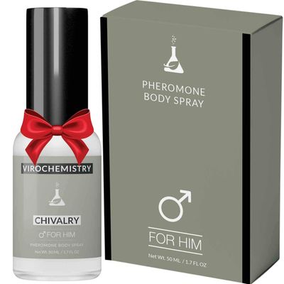 VIROCHEMISTRY Pheromones to Attract Women for Men (Chivalry) Body Spray - Bold, Extra Strength Human Pheromones Fragrance Body Spray - 50ml (Human Grade Pheromones to Attract Women)