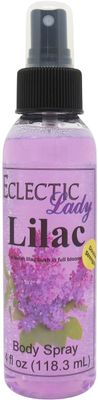 Eclectic Lady Lilac Body Spray, Double Strength, 4 ounces, Body Mist for Women with Clean, Light &amp; Gentle Fragrance, Cologne with Soft, Subtle Aroma For Daily Use
