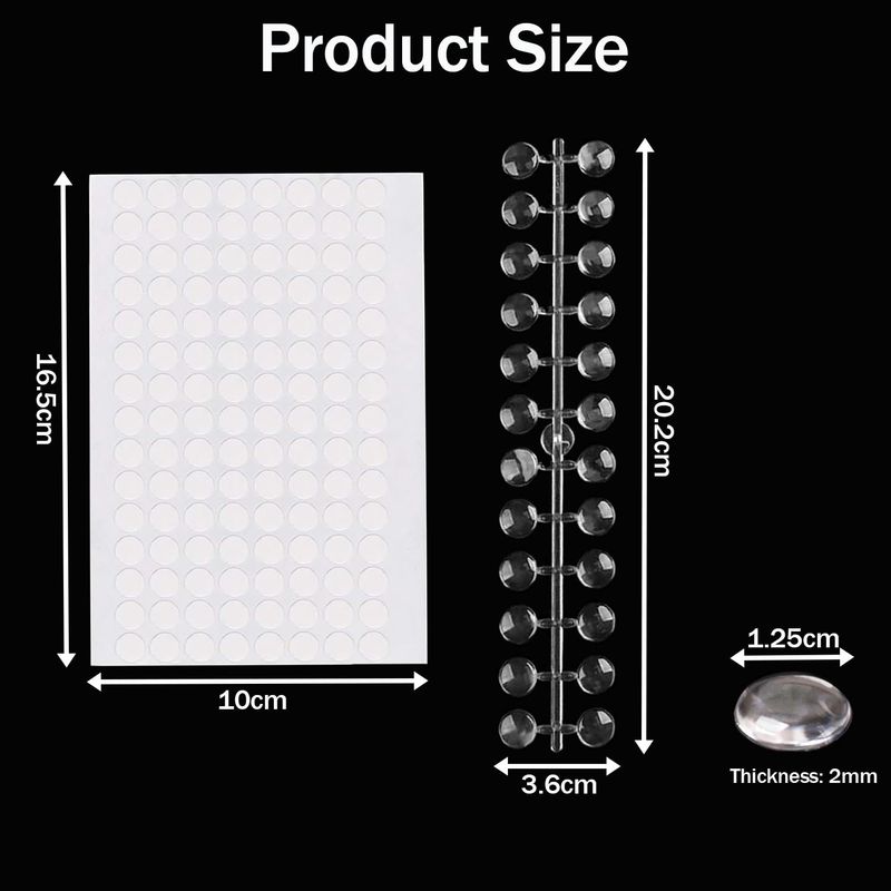 360pcs Nail Polish Swatch Dots, Nail Color Display Chart, Round False Nail Display Tips Clear with Adhesive Sticker, Color Display Tips for Nail for Nail Swatches Training Practicing Cards
