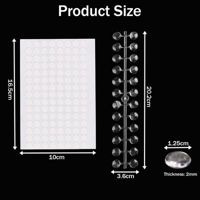 360pcs Nail Polish Swatch Dots, Nail Color Display Chart, Round False Nail Display Tips Clear with Adhesive Sticker, Color Display Tips for Nail for Nail Swatches Training Practicing Cards