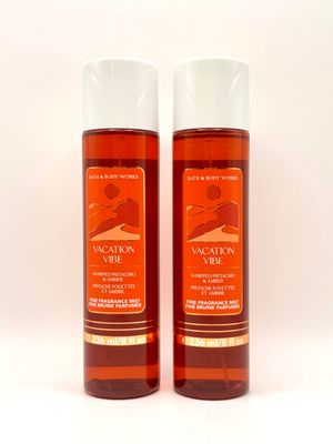 Bath and Body Work Vacation Vibe Whipped Pistachio &amp; Amber Fine Fragrance Mist, 8 fl oz, 2-Pack