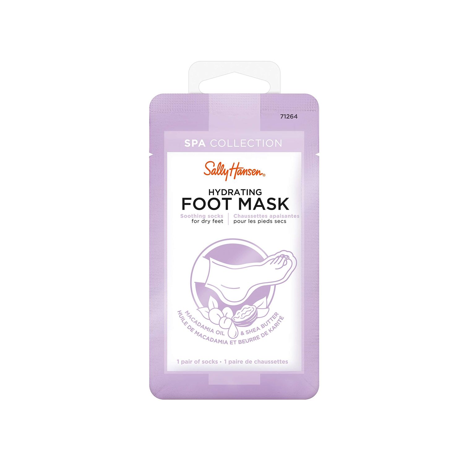 Sally Hansen Spa Collection, Hydrating Foot Mask, Soothing Socks for Dry Feet, Includes Vitamin E, Macadamia and Shea Butter