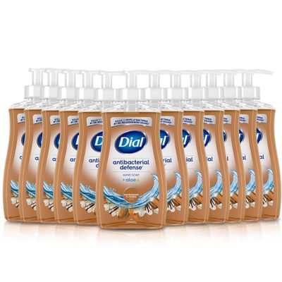 Dial Antibacterial Defense Sandalwood &amp; Vanilla Liquid Hand Soap, 11oz (Pack of 12)
