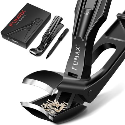 Toenail Clippers for Thick Toenails, Large Toe Nail Clippers for Men Seniors Thick Nails, Heavy Duty Nail Clippers with Catcher, No Splash Fingernail Clipper Nail Cutter Gifts for Men Women Adult