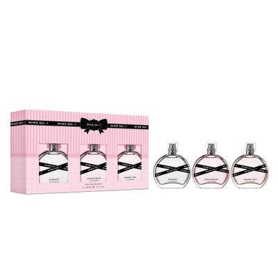 So? Miss Set - Gift Collection - Starlet, Sugar Rush, and Sunset Sky Perfumes for Women - Elegant Vanilla Perfume Notes - Cruelty-Free - 3 pc
