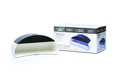 Gelish Mini On The Go LED Light for Gel Nails - Portable LED Nail Lamp for Manicure &amp; Pedicure, 45-Second Curing, USB Powered, Lightweight, Professional Quality, Nail Light, Gel Lamp.