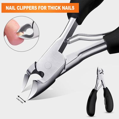 Orelex Toenail Clippers for Seniors Thick Toenails, Podiatrist Toenail Nipper, Professional Nail Clippers, Sharp Curved Blade, Ergonomic Non-Slip Long Handle, Toenail Clippers for Men Women Elderly
