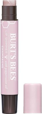 Burts Bees Lip Balm, Moisturizing Lip Shimmer for Women, for All Day Hydration, with Vitamin E &amp; Coconut Oil, 100 Natural, Champagne, 0.09 Ounce