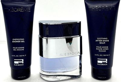 Afnan Rue Broca Theoreme Homme 3-Piece Set for Men, (3.0 Oz Eau De Parfum Spray 3.4 Oz Body Lotion 3.4 Oz Shower Gel)