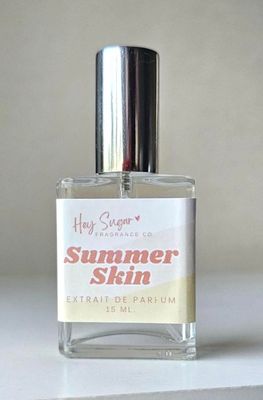 Summer Skin Perfume | Sun Kissed Floral Body Fragrance | Niche Scent for Women | Champagne Almond Musk | Soft Feminine Perfume Mist