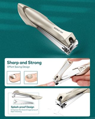 MR.GREEN Upgraded Manicure Set, German Stainless Nail Clippers Set w/Anti Splash Cather, Quality Fingernail&amp; Toenail Clipper, Professional Nail Care Kit with Exquisite Leather Case for Men&amp;Women
