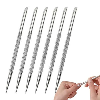 6 PCS Cuticle Pusher Tool, Stainless Steel Cuticle Pusher, Cuticle Remover Nail Polish Tools Gel Fingernails Polish Peeler Manicure Tool Pedicure Cleaner For Fingernail Toenail (6 Count (Pack of 1))