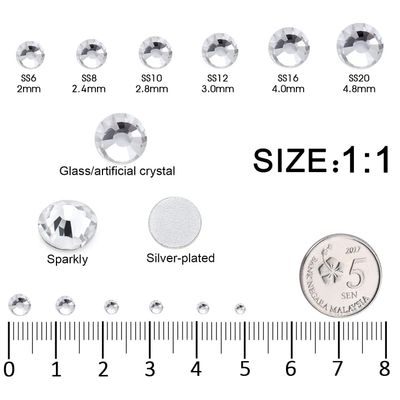 12 Grids 3792pcs Pieces Clear Flatback Rhinestones for Crafts,White Nail Gems Gemstones Crystals Jewels,Craft Glass Diamonds Stones Bling Rhinestone with Tweezers and Picking Pen(SS6SS20 Crystal)