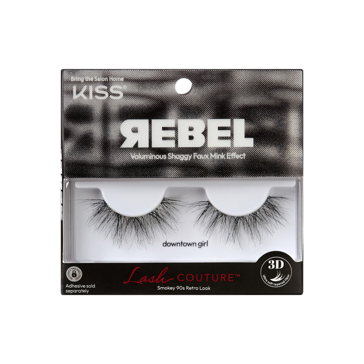 KISS The New Natural, False Eyelashes, Noir, 12mm-14mm-16mm, Includes 24 Wisps, Contact Lens Friendly, Easy to Apply, Reusable Strip Lashes