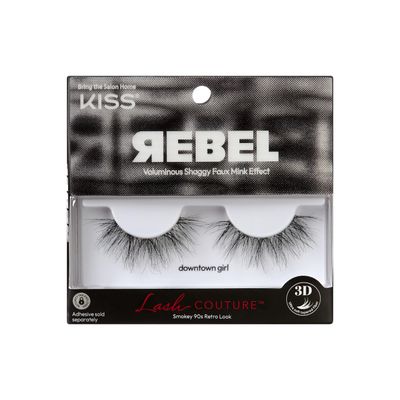KISS The New Natural, False Eyelashes, Noir, 12mm-14mm-16mm, Includes 24 Wisps, Contact Lens Friendly, Easy to Apply, Reusable Strip Lashes