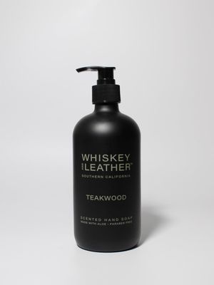 Whiskey and Leather Teakwood - Scented Liquid Hand Soap - Moisturizing Hand Soap - Made with Aloe - Paraben Free - 15.7 oz