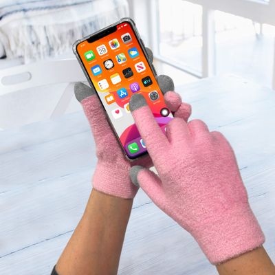 Eurow Aloe-Infused Moisturizing Gloves, Touchscreen Compatible, Soft & Breathable for Dry Hands Treatment, Locks in Lotion, Durable & Reusable, Pink, 1 Pair