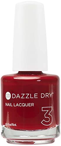 Dazzle Dry Nail Lacquer (Step 3) - C.E.O. - A deep wine red full coverage cream. (0.5 fl oz)