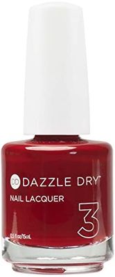 Dazzle Dry Nail Lacquer (Step 3) - C.E.O. - A deep wine red full coverage cream. (0.5 fl oz)