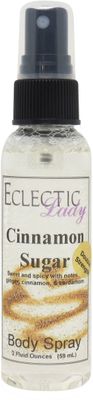 Eclectic Lady Cinnamon Sugar Body Spray, Double Strength, 2 ounces, Body Mist for Women with Clean, Light &amp; Gentle Fragrance, Cologne with Soft, Subtle Aroma For Daily Use