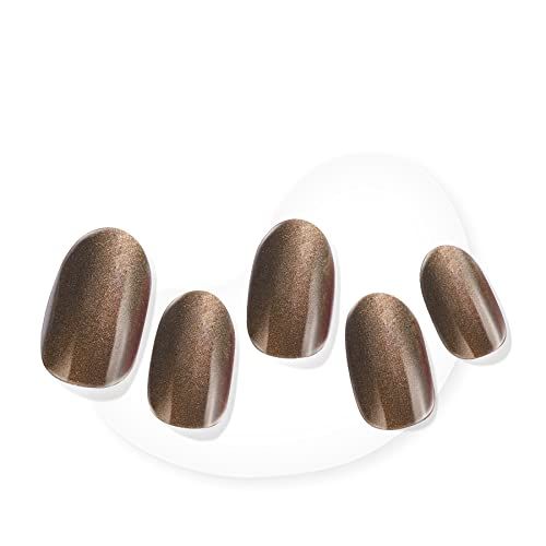 Dashing Diva Glaze Nail Strips - Espresso Martini | Works with Any LED Nail Lamp | Long Lasting, Chip Resistant, Semicured Gel Nail Strips | Contains 34 Salon Quality Nail Wraps, 1 Prep Pad, 1 File
