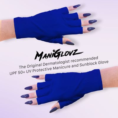 ManiGlovz - The Original UPF 50 UV Light Protective Nail Gloves | Gel Manicure Gloves and Anti UV Fingerless Gloves for Women | Can be Used as Sun Protection Gloves for Driving | Nude
