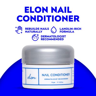 Elon Lanolin-Rich Nail Conditioner, Strengthens Nails &amp; Protects Cuticles, Recommended by Dermatologists &amp; Podiatrists (7.5 g.)
