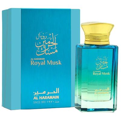 Al Haramain Royal Musk for Unisex - Arabian Perfume for Women &amp; Men - Long Lasting Floral Citrus Fragrance with Notes of Bergamot, Ylang-Ylang, Jasmine, Musk - Arabic Cologne - 3.4 oz EDP Spray