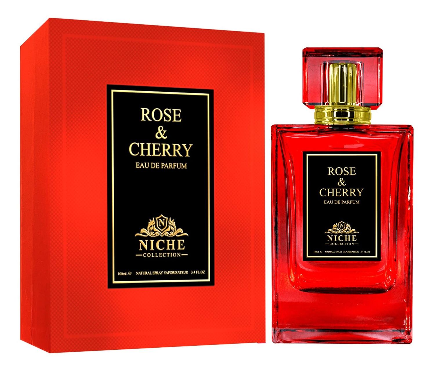 Maison dOrient ROSE &amp; CHERRY Niche Collection Dubai 100 ML (3.4 oz) EDP for Men and Women - Fruity Floral Perfume with Rose, Cherry, and Almond - Long-Lasting Unisex Fragrance