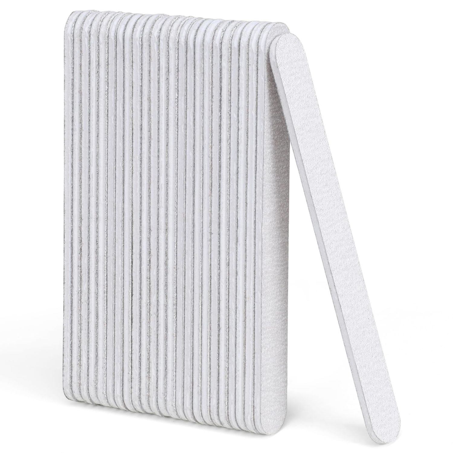 GazePlus Nail File, 24 PCS Professional Nail Files Coarse Grit 80/100, 7 Long - Strong Fingernail Files Washable for Acrylic, Gel, Dip Powder, and Poly Gel Nails